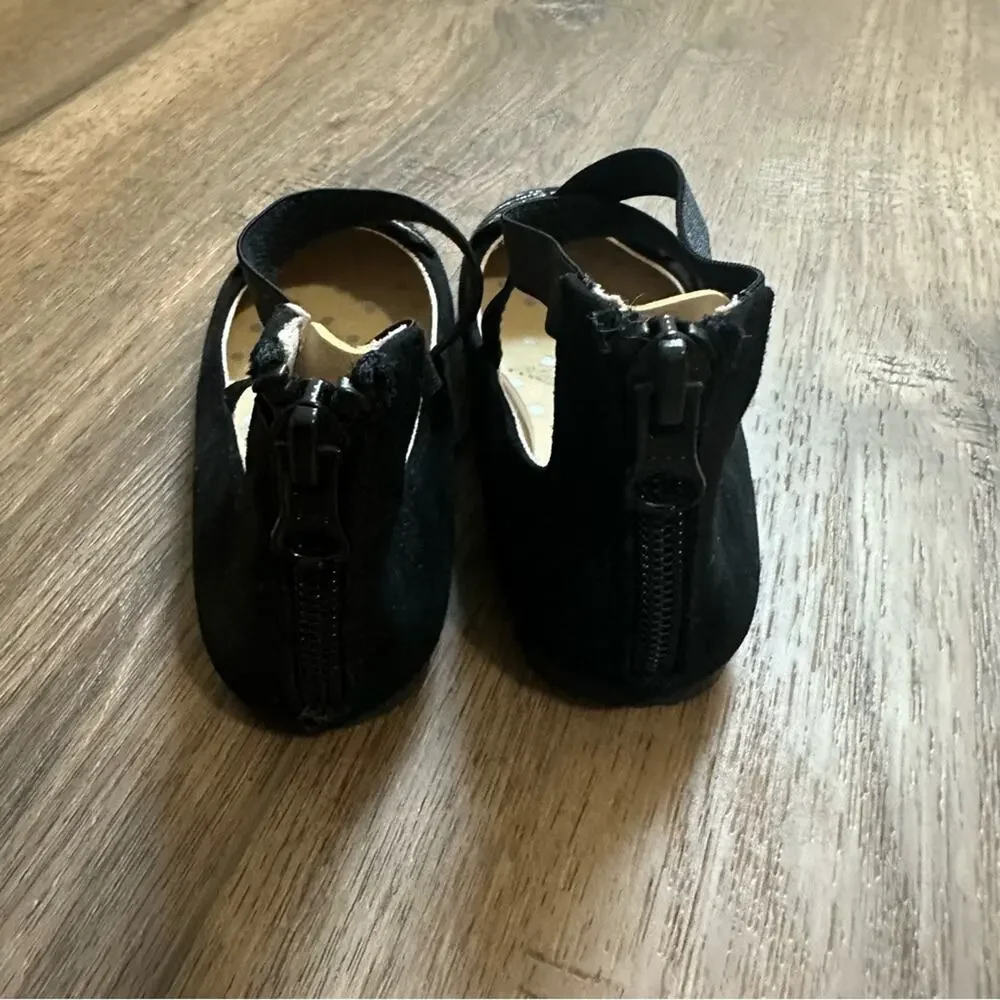 NEW! Cat & Jack Girl’s Trinity Slip-On Ballet Flats, Cat, Zippered, Size 8